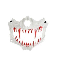 Halvmask med blodig dödskalle