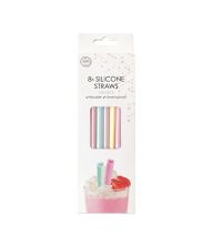 Silicone sugerør Hjerter 8 stk.
