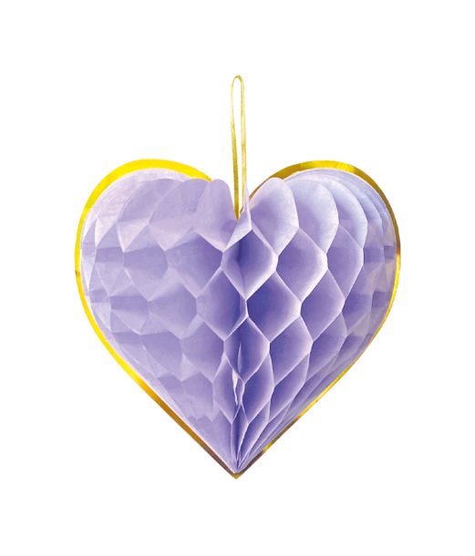 Honeycombs hjerter 4 stk. pastel