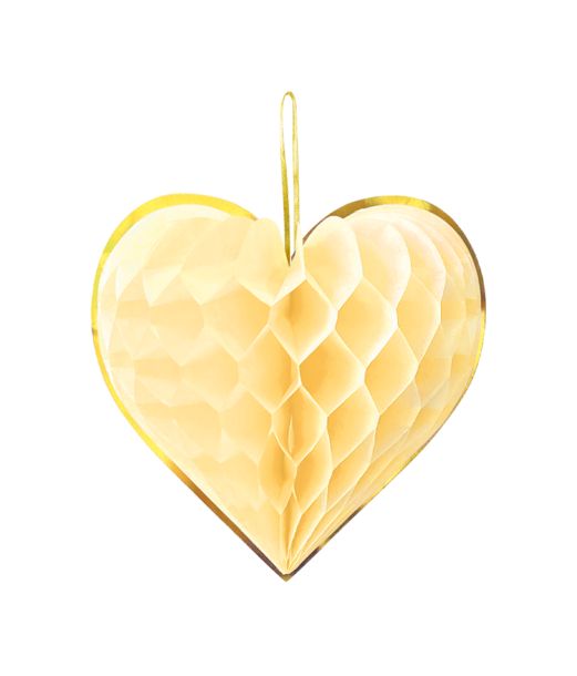 Honeycombs hjerter 4 stk. pastel