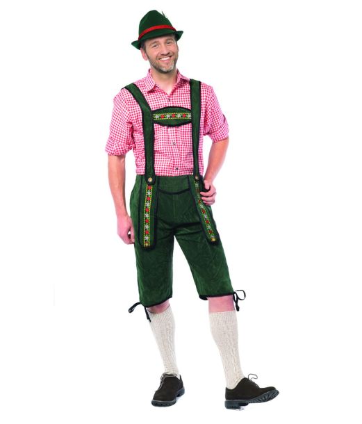 Tyrolerbukser lang grøn M