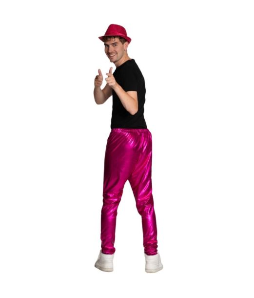 Pink diskobukser 2XL