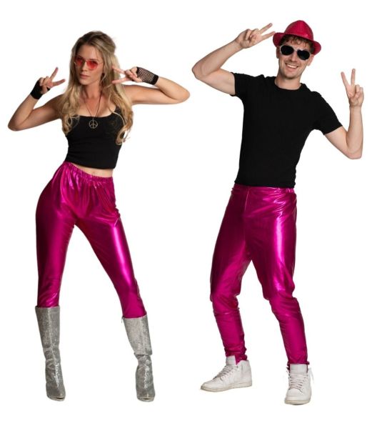 Pink diskobukser 2XL
