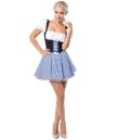 Dirndl Eva blå/brun S-36