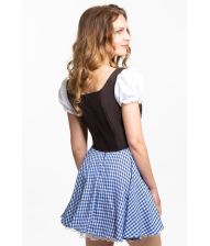 Dirndl Eva blå/brun S-36