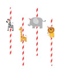 Safari papirsugerør 8 stk Safari papirsugerør 8 stk