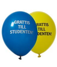 Balloner '' grattis till studenten '' 8 stk 