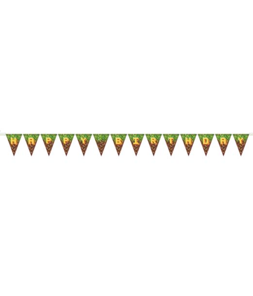 Happy birthday pixel vimpel guirlande