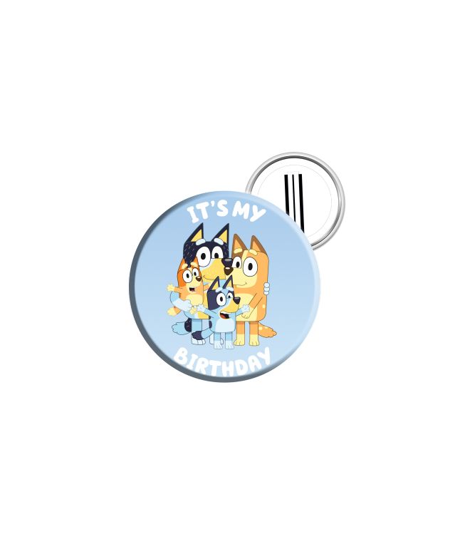 'Bluey birthday' badge 