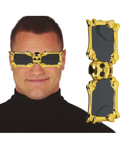 Skelet briller guld