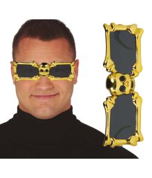 Skelet briller guld