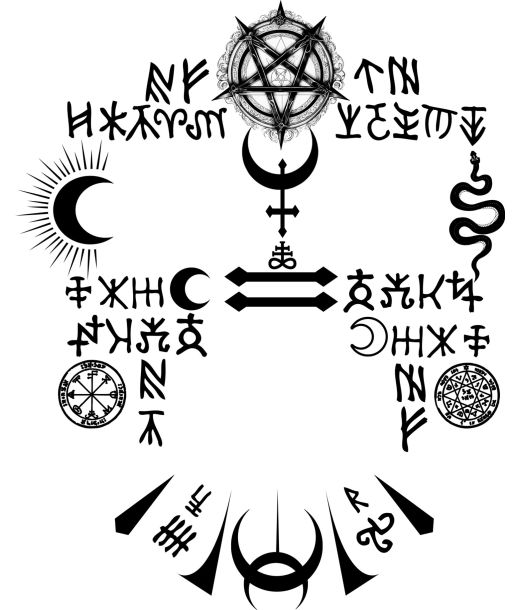 Satanisk ansigtstatovering 30x13 cm