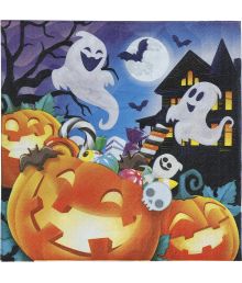 Servetter med pumpa, 33 x 33 cm