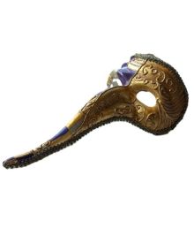 Venezia halvmaske Lilla/guld