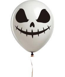 Ballonger med dödskalle, 10 st