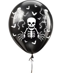 Ballonger med skelett, 10 st