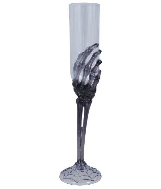 Champagneglas m. skelethånd