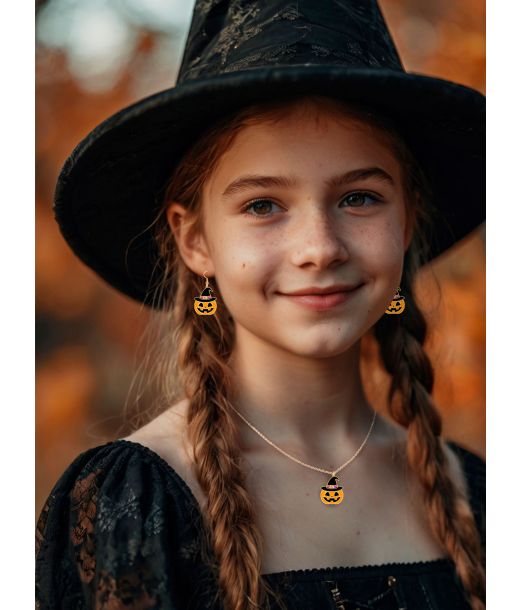 Græskar smykkesæt 3 dele