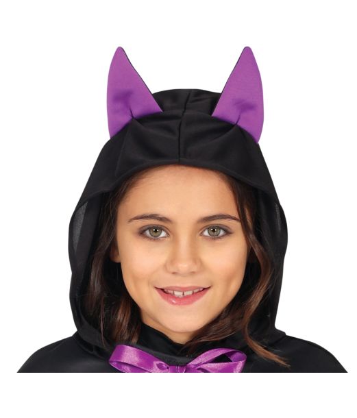 Purple bat poncho 7-9 år
