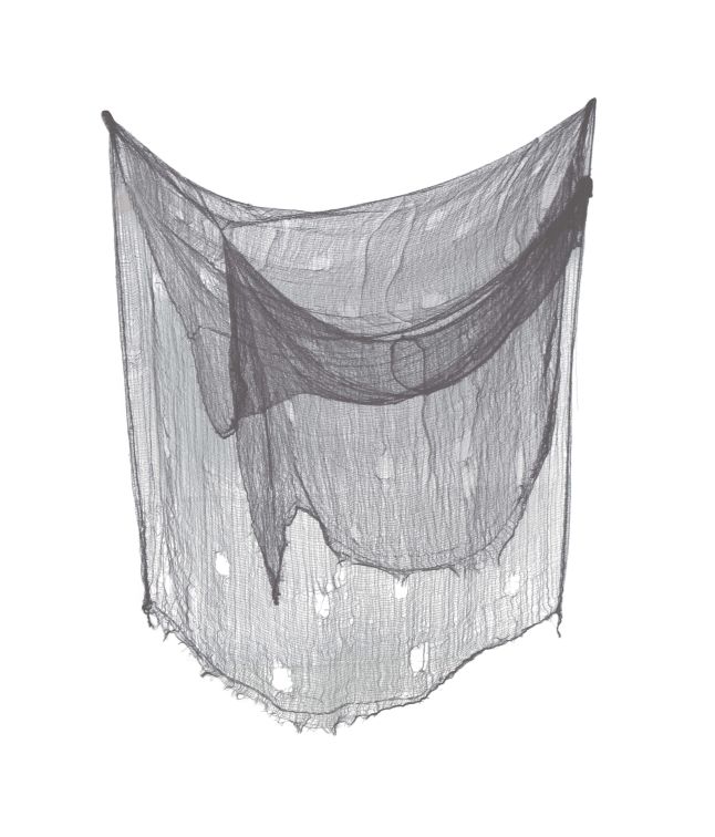 Grå gaze stof 200 x 500 cm