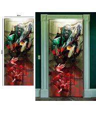 Motorsav morder dørdekoration 80x180 cm