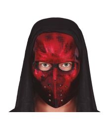 Röd hockeymask