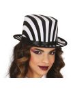 Sort/hvid stribede hat