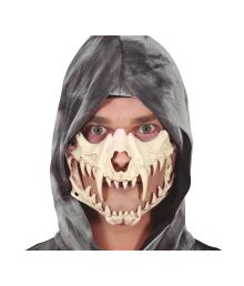 Kranie halvmaske m. hugtænder 