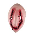 Blodig mask med stygn