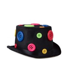 Hög hatt med knappar