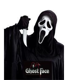 Ghost face maske og kniv 