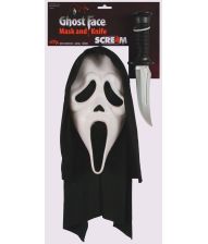 Ghost face maske og kniv 