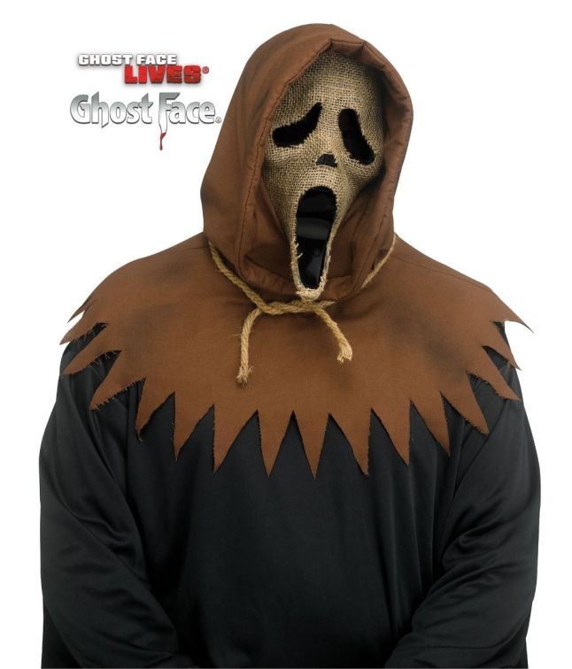 Ghost face scarecrow maske
