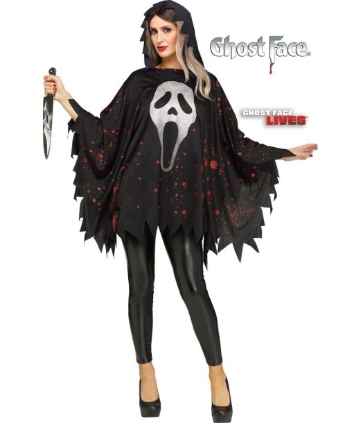 Ghost face poncho onesize 