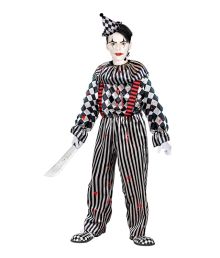 Ond Harlekin maskeraddräkt