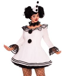 Pierrot Clown maskeraddräkt, Plus