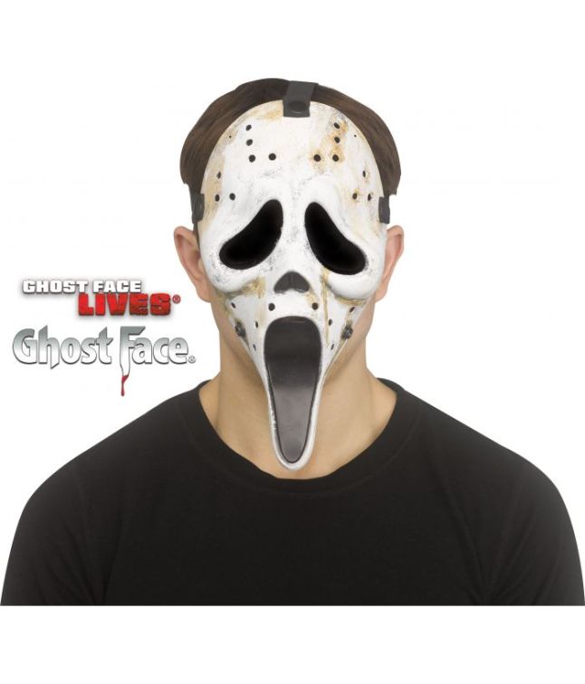 Distressed ghost hockey maske 