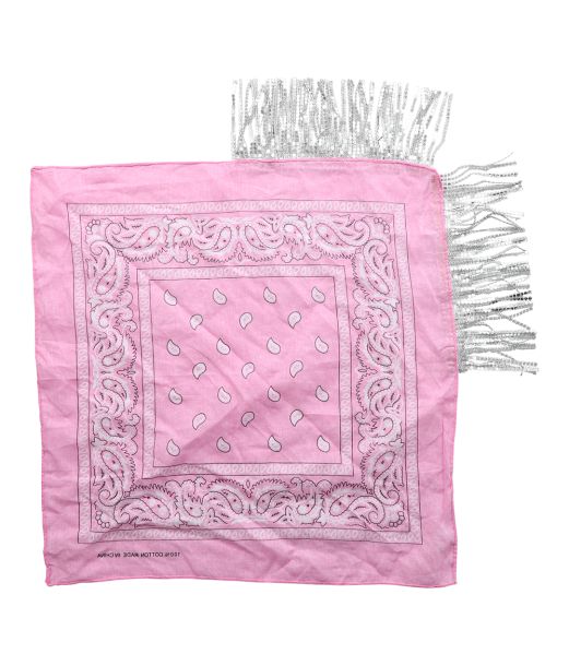 Pink bandana med glitter