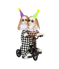 Tohovedet klovn på cykel