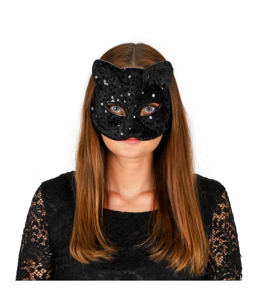 Glitter kat maske