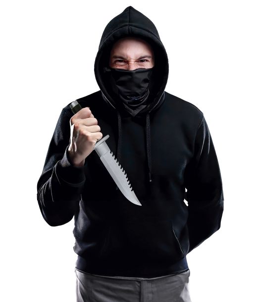 Stor takket kniv 40 cm