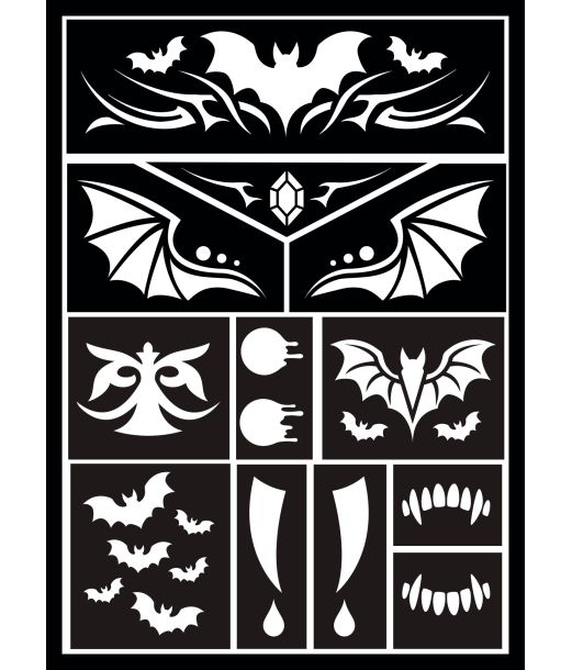 VAmpyr makeup skabelon 14x20 cm