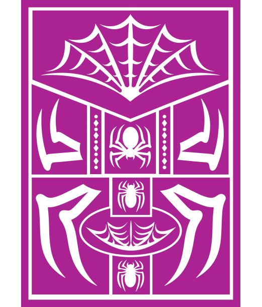 Edderkop makeup skabelon 14x20 cm