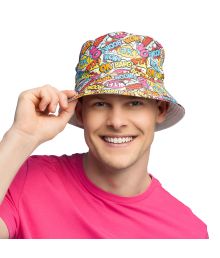 Rave pop art solhatt