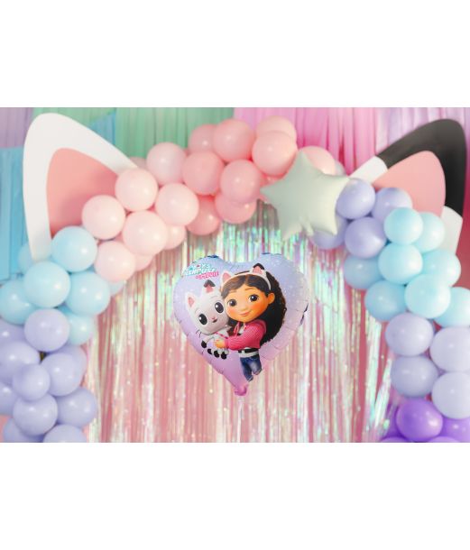 Gabbys dukkehus hjerte folieballon