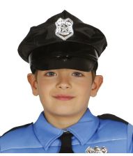 Svart polishatt med emblem för barn.