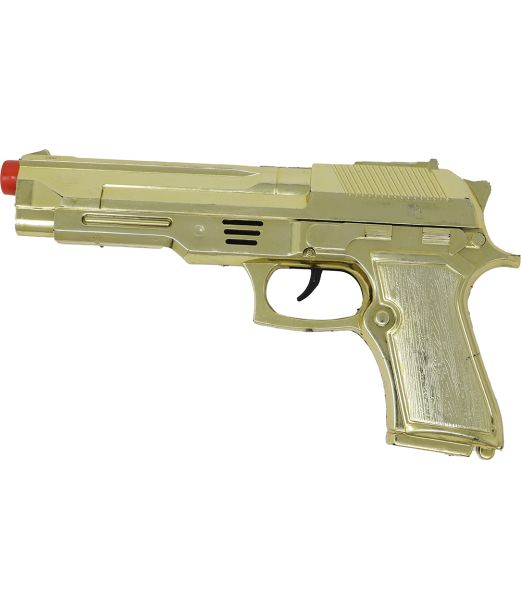 Guld metallic Pistol 22 cm