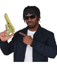 Guld metallic Pistol 22 cm