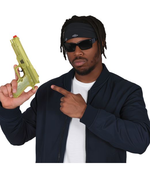 Guld metallic Pistol 22 cm