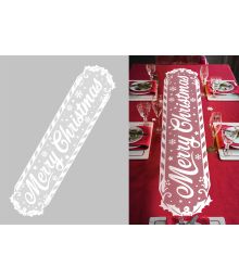 Merry Christmas bordløber 42,3x183cm